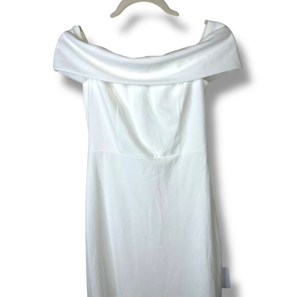 Lulus Bridal NWT Exceptional Romance White Off-the-Shoulder Mermaid Maxi Dress - Picture 5 of 10